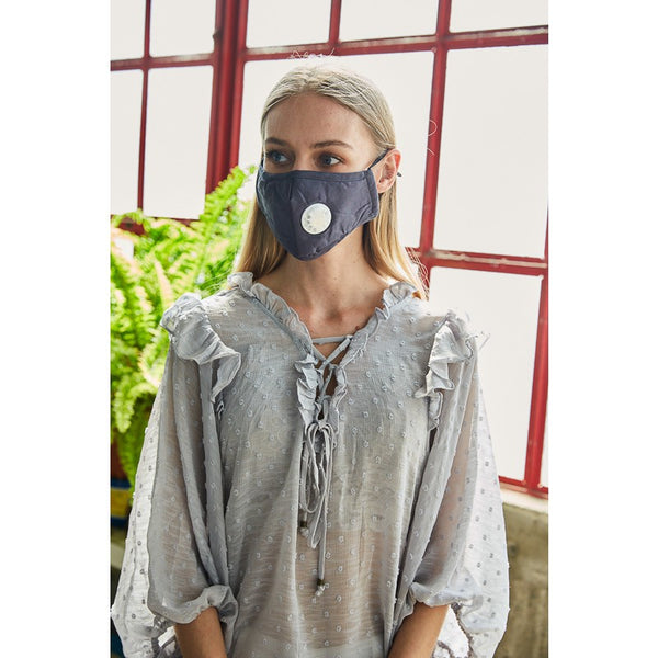 Mask - Fabric Protective Face Mask Solid Colors - Girl Intuitive - Leto - One Size / Gray