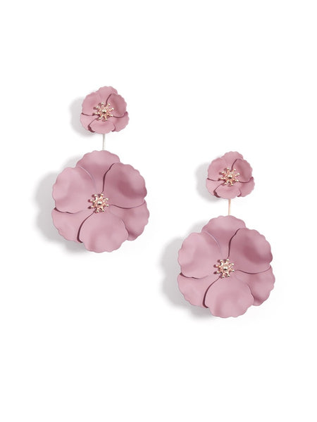 earrings - Flower Power Drop Earrings - Girl Intuitive - Zenzii - Light Pink