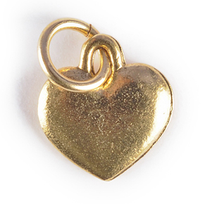 Charm - Puffy Heart Charm Gold or Silver - Girl Intuitive - Jillery - Gold