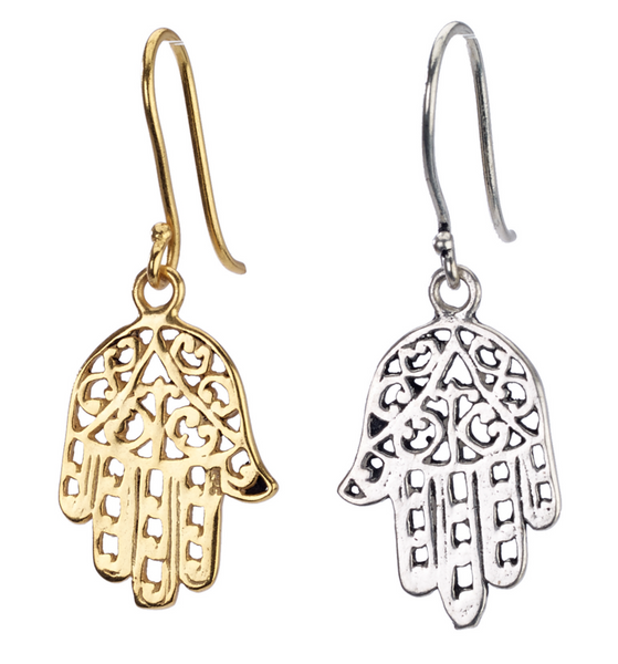 earrings - Hamsa Dangle Earrings - Girl Intuitive - Island Imports -