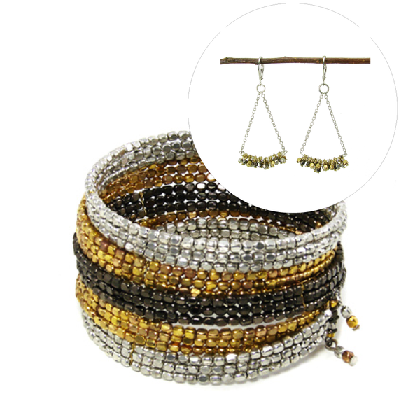 bracelet - Handmade Mixed Metal Jewelry Gift Set - Girl Intuitive - WorldFinds -
