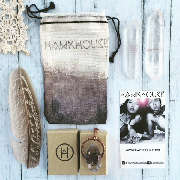 Necklace - Raw Aquamarine Necklace - Girl Intuitive - Hawkhouse -