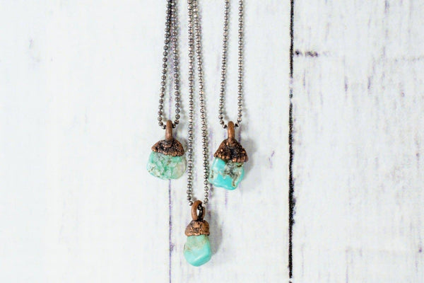 Necklace - Hawkhouse 18" Sterling Silver American Turquoise Pendant - Girl Intuitive - Hawkhouse -