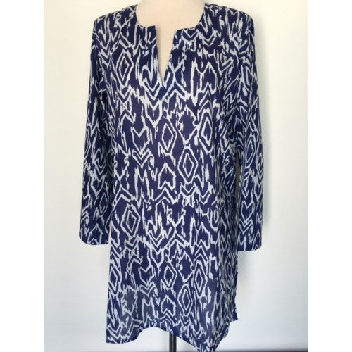 Tunic - Ikat Tunic Top Navy - Girl Intuitive - Dolma -