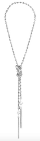 Necklace - Karine Sultan Twisted Antique Silver Chain - Girl Intuitive - Karine Sultan -
