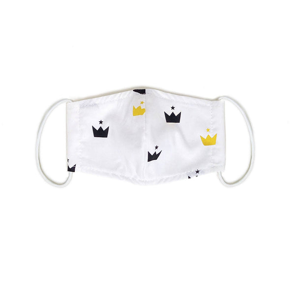 Mask - Kids Organic Cotton Face Mask - Girl Intuitive - Port 213 - Kids Size / Yellow