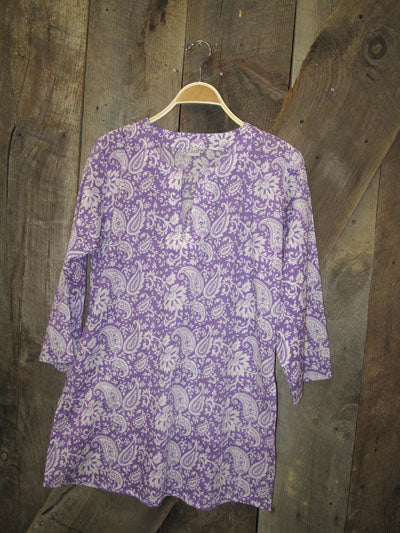 Tunic - Cotton Tunic Top Lavender - Girl Intuitive - Nusantara -