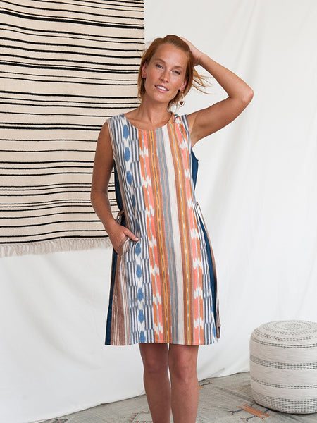 Dresses - Mata Traders Dakota Dress Rainbow Ikat - Girl Intuitive - Mata Tarders -