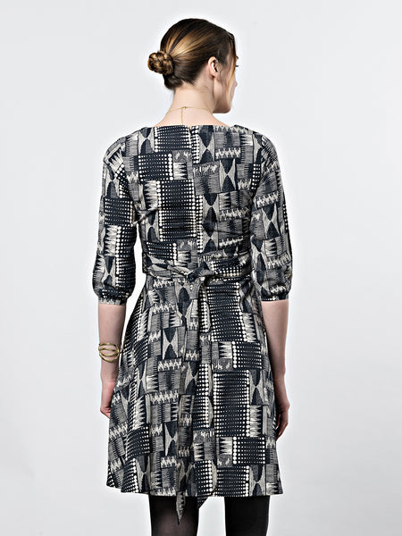 Dresses - Mata Traders Cezanne Dress Black Geo - Girl Intuitive - Mata Traders -