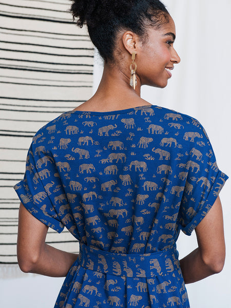 Dresses - Mata Traders Montrose Tie Dress Elephants - Girl Intuitive - Mata Traders -