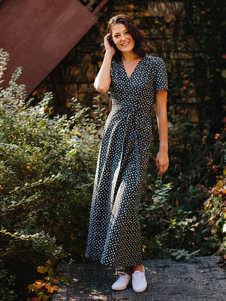 mata traders maxi dress Brea Wrap Dress Botanical Mix Medium