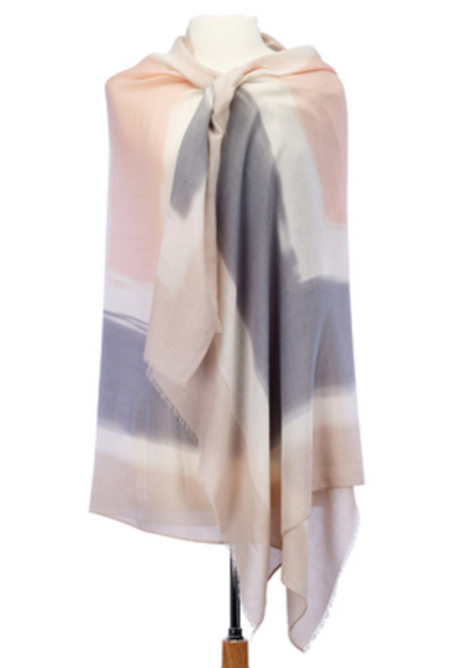 Scarves - Maze Design Scarf - Girl Intuitive - Island Imports - Beige
