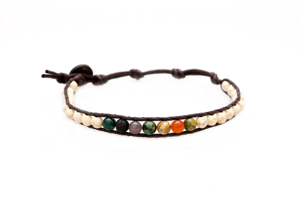 bracelet - Lotus and Luna Chakra Chief Mens Bracelet - Girl Intuitive - Lotus and Luna -