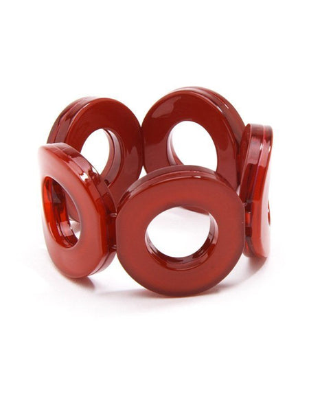 bracelet - Mod Circle Resin Bracelet - Girl Intuitive - Zenzii - Red