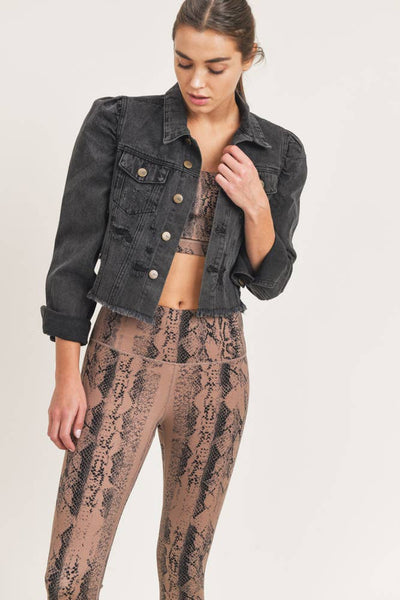 Jacket - Mono B Cropped Distressed Denim Jacket - Girl Intuitive - Mono B -