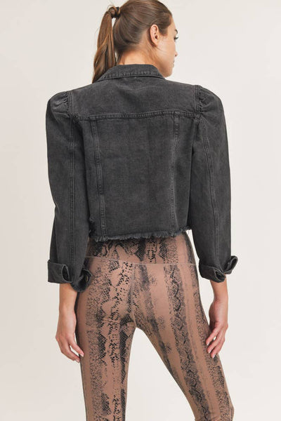 Jacket - Mono B Cropped Distressed Denim Jacket - Girl Intuitive - Mono B -
