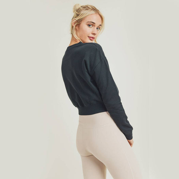 Sweatshirts - Mono B Pigment-Dyed Twist-Front Terry Cotton Pullover - Girl Intuitive - Mono B -