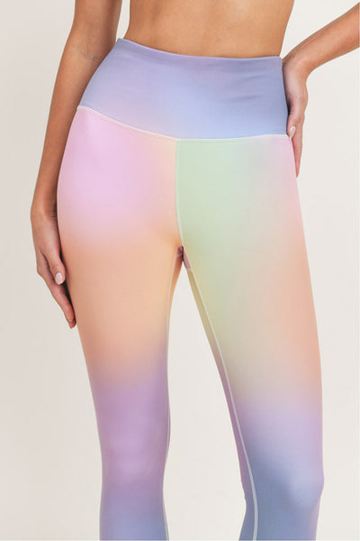 Leggings - Mono B Rainbow Pastel Highwaist Leggings - Girl Intuitive - Mono B -