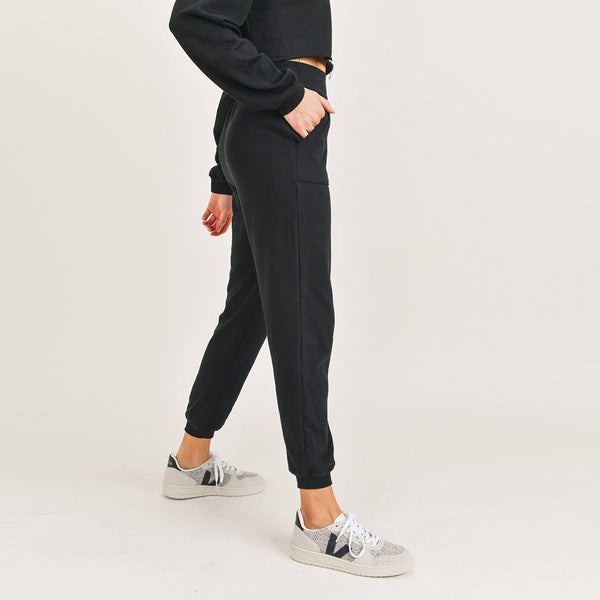 Pants - Mono B Essential Cuffed Joggers - Girl Intuitive - Mono B -