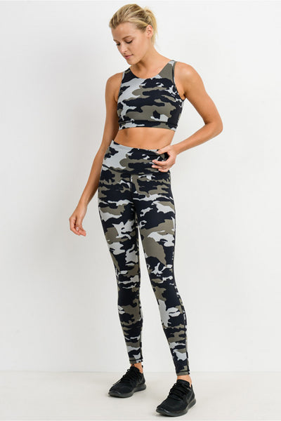 Leggings - Mono B Jungle Camo Highwaist Leggings - Girl Intuitive - Mono B -