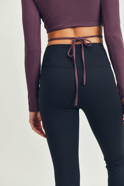 Leggings - Mono B High-Waisted Flare Leggings for Yoga - Girl Intuitive - Mono B -