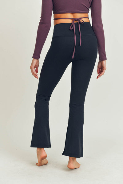 Leggings - Mono B High-Waisted Flare Leggings for Yoga - Girl Intuitive - Mono B -