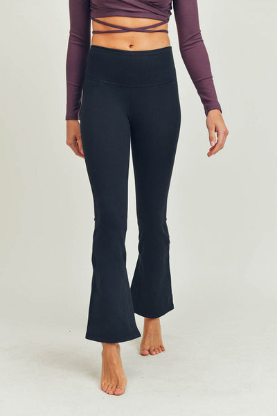 Leggings - Mono B High-Waisted Flare Leggings for Yoga - Girl Intuitive - Mono B -