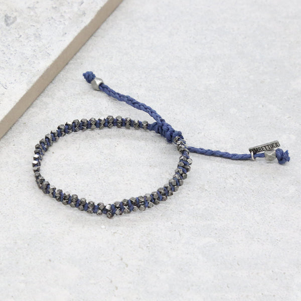 Men - Salt Water Bracelet in Blue and Silver Ox - Girl Intuitive - Ettika -