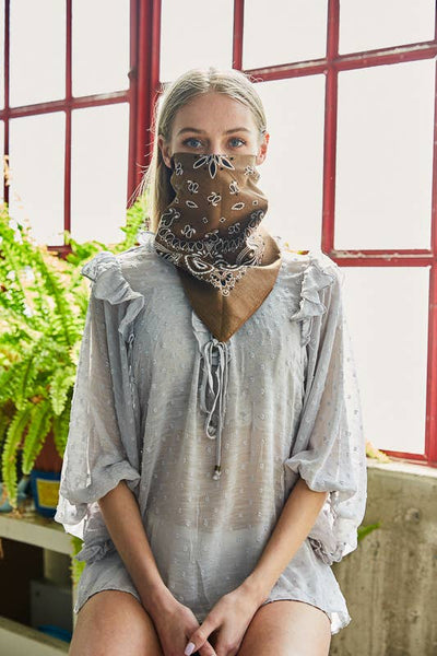 Scarves - Muted Color Bandana - Girl Intuitive - Leto - Brown