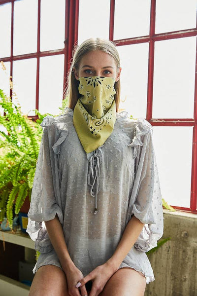 Scarves - Muted Color Bandana - Girl Intuitive - Leto - Green