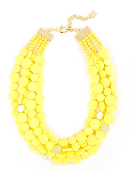 Necklace - Oh My Dots! Beaded Necklace - Girl Intuitive - Zenzii - Yellow