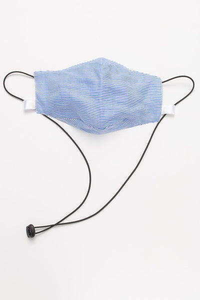 Mask - PM 2.5 Dust-Proof Reusable Mask - Girl Intuitive - Nakamol - Large / White/Blue