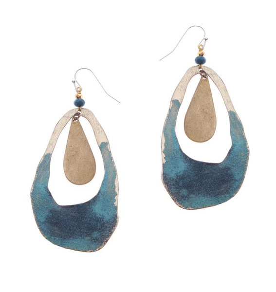 earrings - Nakamol Amazonite Teardrop Earrings - Girl Intuitive - Nakamol -