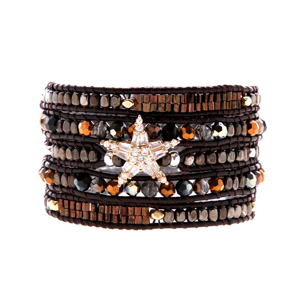 bracelet - Nakamol Star Charm Wrap Bracelet - Girl Intuitive - Nakamol -