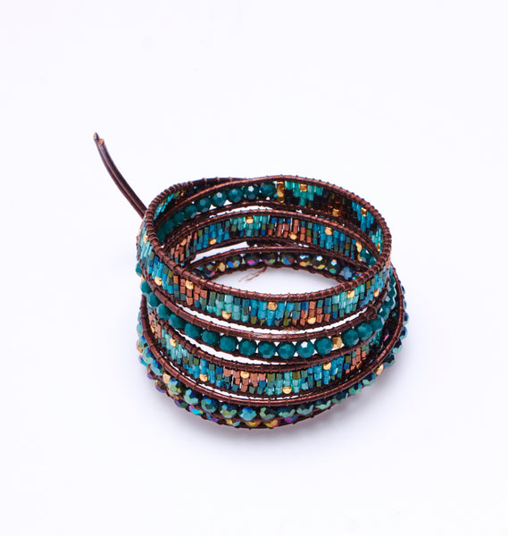 bracelet - Nakamol Wrap Bracelet in Turquoise - Girl Intuitive - Nakamol -