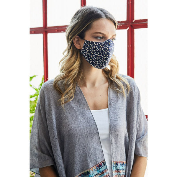 Mask - Tiny Flower Print Facemask - Girl Intuitive - Leto -