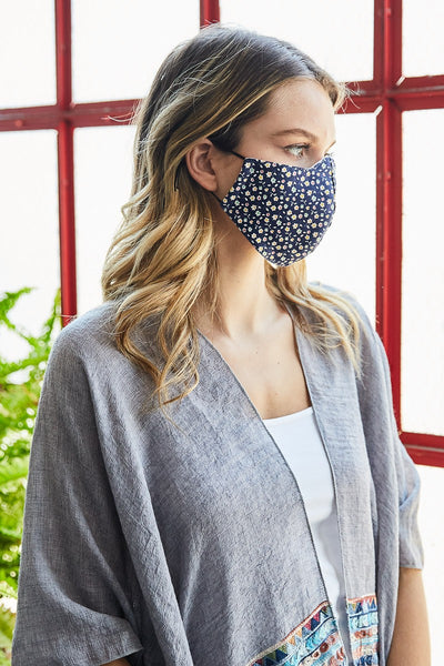 Mask - Tiny Flower Print Facemask - Girl Intuitive - Leto -