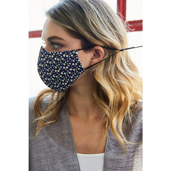 Mask - Tiny Flower Print Facemask - Girl Intuitive - Leto -