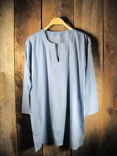 Tunic - Solid Colors Cotton Tunic Tops - Girl Intuitive - Nusantara - S / Blue Grey