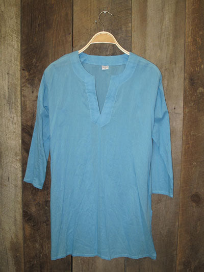Tunic - Solid Colors Cotton Tunic Tops - Girl Intuitive - Nusantara - S / Turquoise