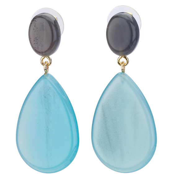 earrings - Ocean Teardrop Resin Earrings - Girl Intuitive - Island Imports -