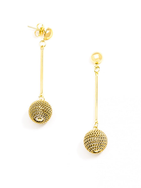 earrings - Ombre Ball Earrings - Girl Intuitive - Zenzii - Gold