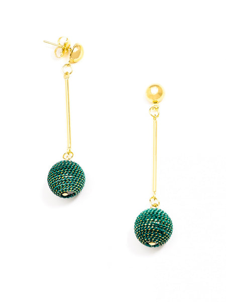 earrings - Ombre Ball Earrings - Girl Intuitive - Zenzii - Green