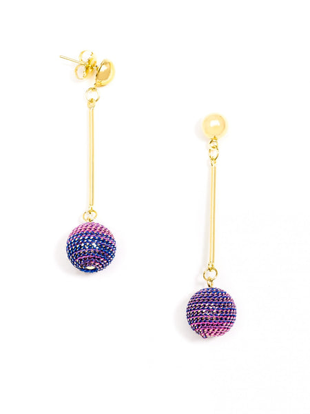 earrings - Ombre Ball Earrings - Girl Intuitive - Zenzii - Pink