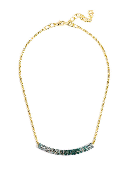 Necklace - Ombre Bar Necklace - Girl Intuitive - Zenzii - Green