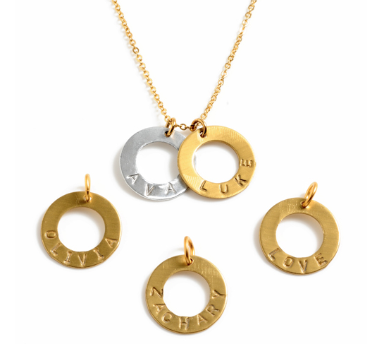Necklace - Personalized Open Disc - Girl Intuitive - Jillery -