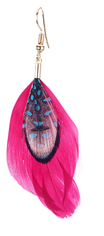 earrings - Colorful Feather Earrings - Girl Intuitive - Island Imports - Pink