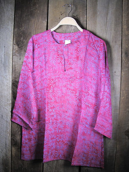 Tunic - Batik Tunic with Lilac Corals - Girl Intuitive - Nusantara -