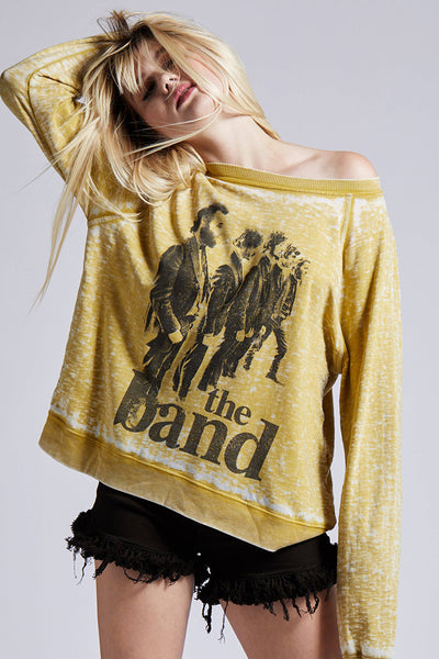 Sweatshirts - Recycled Karma The Band Vintage-Washed Sweatshirt - Girl Intuitive - Recycled Karma -