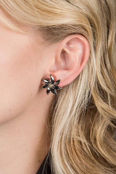 earrings - Saachi Crystal Flower Earring - Girl Intuitive - SAACHI -